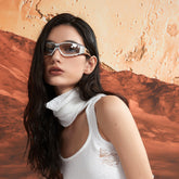 New Oval Frame Sunglasses for Fashion Y2K Retro Punk Pink Glasses